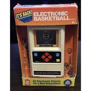 Mattel / Basic Fun Electronic Basketball Game Handheld 2016 In Box Sports White